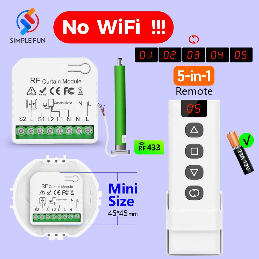 Ir Remote Module - Interruptor de controle remoto para cortina