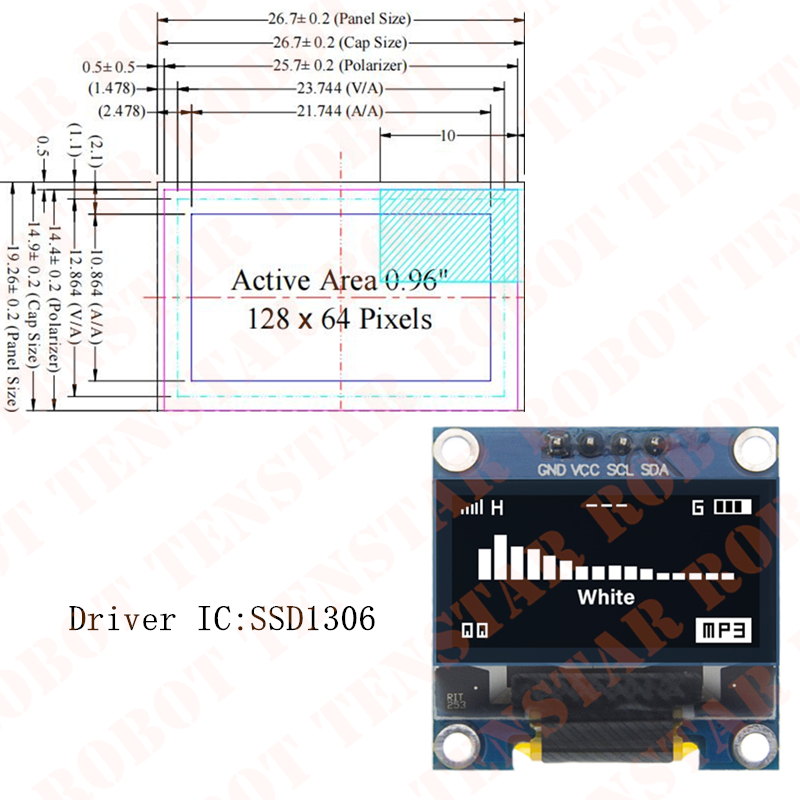 Tenstar 0.96 Polegada oled ssd - Oled Display 0.96 avaliação e preço