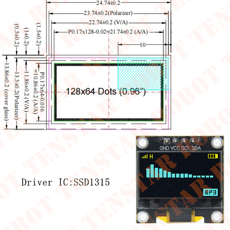 Tenstar 0.96 Polegada oled ssd - Oled Display 0.96 avaliação e preço