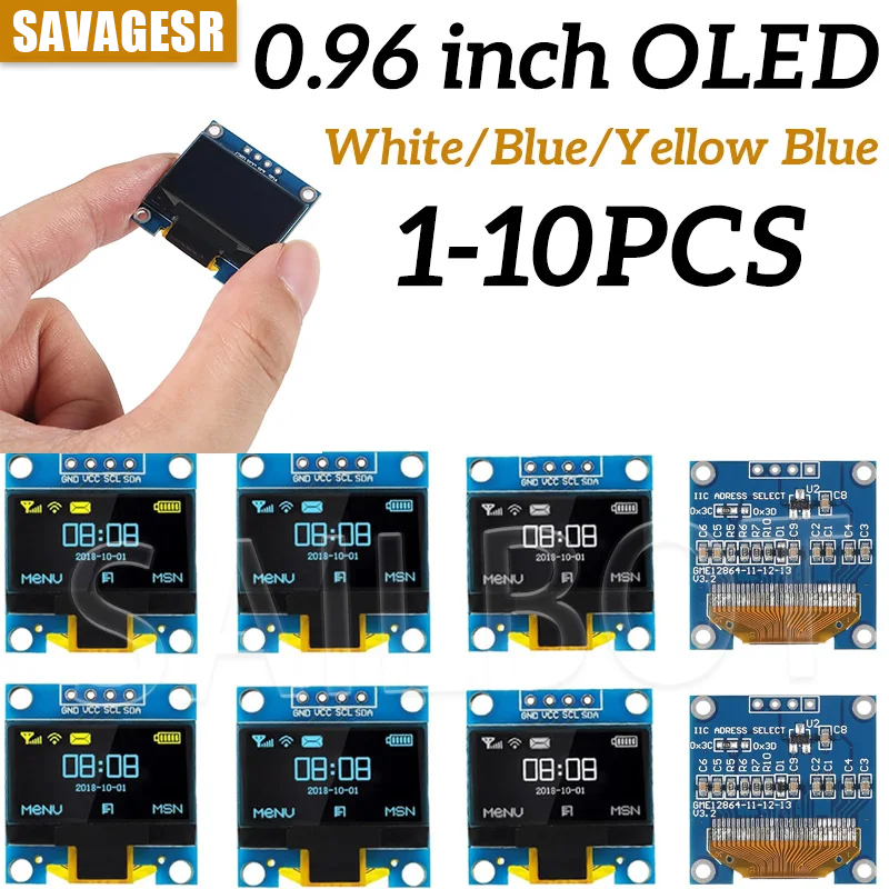 1-10 pces 0.96 Polegada módulo - Oled Display 0.96 avaliação e preço