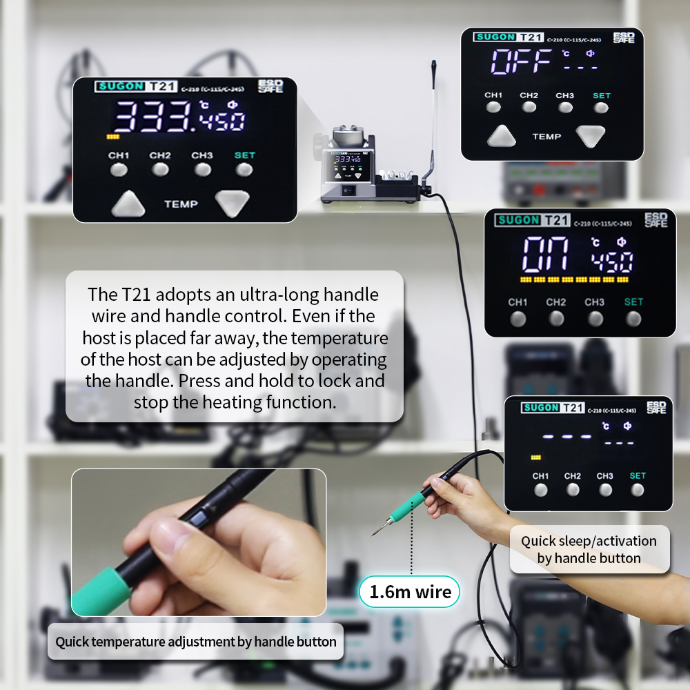Estação de solda SUGON T21 de  - Soldering Iron Temperature Probe avaliação e preço