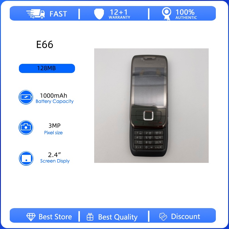Telefone Móvel E66 3G WIFI GSM - Tft Display 2.4 avaliação e preço